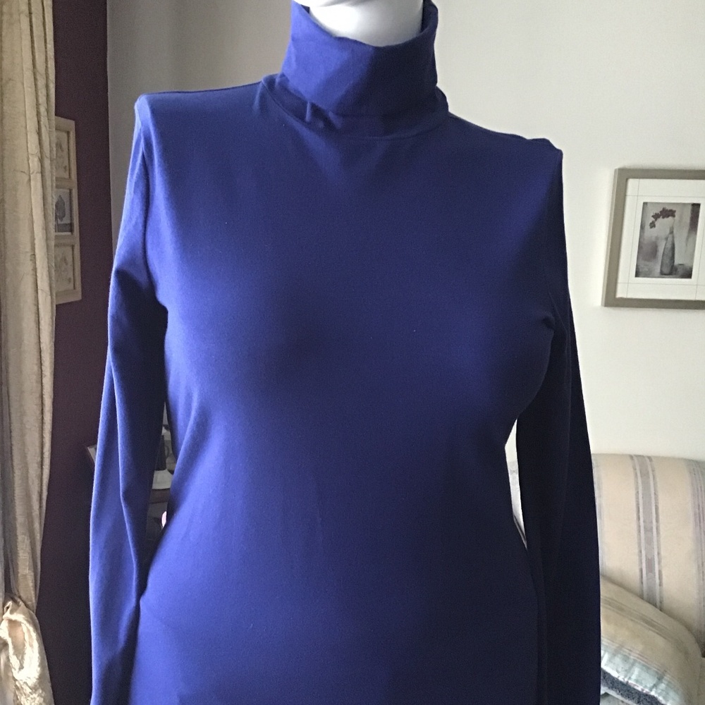 Liz Claiborne Royal Blue Turtleneck Long Sleeve Top